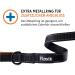 Floxik Dog Leash | Premium Short Adjustable Reflective Training Leash for Dogs - Black/Orange | International Shipping Available - Buy Online on GoSupps.com