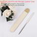 VOCOSTE Stainless Steel Makeup Spatula Set with Faux Leather Case - Liquid Foundation & Lipstick Mixing Palette Tool in Beige - Buy Online on GoSupps.com