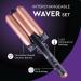 SUTRA Interchangeable Styler Sets - 3 in 1 Spring Curler Waver & Clipless Wand - Rose Gold & Black Options for Effortless Styling - Buy Online on GoSupps.com