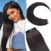 16" Tape in Hair Extensions Human Hair Thick #1B Natural Black (60g)