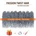 Dorsanee Pre-twisted Passion Twist Hair 10 Inch 8 packs for Women - Gray Synthetic Curly Crochet Extensions - Pre-looped Crochet Braids - Short Passion Twists - 1B/Gray - Buy Online on GoSupps.com