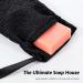 Travel Soap Saver Bag - 3 Pcs Exfoliating Mesh Pouches for Shower & Body - Black - Buy Online on GoSupps.com