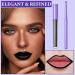 2Pcs Black Matte Liquid Lipstick & Lip Liner Set | Waterproof Long Lasting Smudge Proof | Perfect for Halloween & Goth Makeup - Buy Online on GoSupps.com