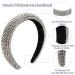 Milylove Rhinestone Crystal Diamond Headband - Handmade Wide Hair Hoop for Women - Beaded Bling Hair Band Accessory - Silver - Buy Online on GoSupps.com