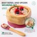Eco Rascals Natural Bamboo Baby/Toddler Bowl & Spoon Set | Suction Base | BPA Free (Red) | Weaning Feeding Set - Buy Online on GoSupps.com