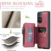 Buy Soonic Leather Protective Cover for Samsung Galaxy A34 5G - Magnetic Wallet Case with Card & Coin Compartments Folding Design Red - Buy Online on GoSupps.com