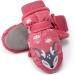 Flammi Kids Winter Ski Mittens for Girls | Warm & Water-Resistant Snow Gloves | Reindeer Design | Dark Pink | Ages 2-8 - Buy Online on GoSupps.com