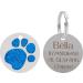 Quality Blue 25mm Glitter Paw Design Pet Id Tag Dog Cat Free Engraving and P&P - Buy Online on GoSupps.com