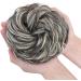 Thick Synthetic Hair Bun Extensions - Medium Brown mix Bleach Blonde - 45g | Updo Scrunchies for Women - Buy Online on GoSupps.com