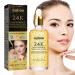 Bexdug 24K Gold Essence for Face 24K Pure Gold Serum for Face Golden Facial Serum for Face Line Day and Night Reactivates Young Skin
