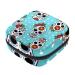 Menstruation bag with zipper women's napkin bag tampons collection bags for women and girls (sugar-dead head pattern)