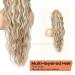 Shop Porsmeer 30 Inch Ponytail Hair Extensions - Curly Wavy Clip-In Synthetic Hair in Chestnut Brown & Blonde - Buy Online on GoSupps.com