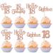 30 Pack 18th Birthday Cupcake Toppers Glitter Eighteen Cheers to 18 Cupcake Picks Hello 18 Years Birthday Cake Decorations for Happy 18th Birthday Anniversary Party Supplies Rose Gold 18th-1 Rose Gold