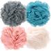 OKAKA Bath Sponge Bath Loofah Shower Loofah Shower Puff Shower Essential Skin Care Soft Big Pack(Pack of 4) plain