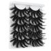 Molain multi -layer eyelashes false eyelashes dramatic 25 mm artificial mental seed pack with 5 pairs wispy long thick fluffy strip eye lashes style no. 26