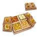 Jaiccha Ghasitaram Wooden 4 Assorted Dryfruits Box|Gift for Diwali Gifts Holi Rakhi Valentine Christmas Birthday Anniversary Her Him|
