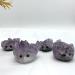 Crystal Rough Specimen Healed Natural Amethyst Crystal Cluster Hedgehog Ornaments Hand Carved Crystal Stones Purification Gifts Stones As a Gift 1pc - Buy Online on GoSupps.com