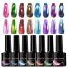 Magnetic - 8 Bottles of Magnetic Glitter Gel Long-Lasting Finishing Manicure Accessories for Women and Girls