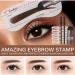 Reusable Eyebrow Stamp & Stencil Kit - Light Brown Brow Powder Makeup Set for Perfect Shaping - Buy Online on GoSupps.com