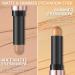 FOCALLURE 2PCS Eyeshadow Stick Set - Shimmer & Matte Cream, Long Lasting Waterproof Formula With Blending Brush - Lazy Afternoon - Buy Online on GoSupps.com