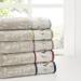 Madison Park Serene 100% Cotton Floral Embroidered Bath Towel Set - Luxurious Jacquard Design, Soft & Absorbent - Blue Cream, Multi-Sizes - Buy Online on GoSupps.com