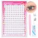 wiwoseo Natural Lash Clusters Individual Lashes Extension Clear Band Natural Wispy Eyelash Extension C Curl Individual Eyelashes for Lash Beginner DIY at Home (Black+Clear Band Mixed 9-11MM) K-cluster lashes 8MM