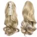 ZSLJSWDZ Hairpiece Braid Ponytail Hair Extension Natural Wavy Hairpiece(Blonde)