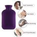 Samply 2L Hot Water Bottle with Soft Cover - Neck & Shoulder Pain Relief - Hot/Cold Therapy for Hand & Feet - Purple/Dark Purple - Buy Online on GoSupps.com