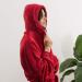 Buy Lumaland Hooded Bathrobe for Women & Men | Extra Soft Microfiber Coral Fleece | Quick Dry Suction-Strong | Perfect for Cuddling - Red - Buy Online on GoSupps.com
