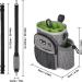 XL Dog Walking Bag with Water Bottle Holder | Waterproof Treat Pouch | Adjustable Straps | Grey + Green - Buy Online on GoSupps.com