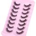 False Eyelashes Natural Look Clear Band Lashes Wispy Lashes Cat Eye Lashes 3D Fluffy Lashes Natural Fake Eye Lashes Pack by GVEFETIEE 8 Pairs A- Wispy - Buy Online on GoSupps.com