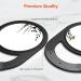 TASALON Unbreakable Hand Mirror with Handle - Anti-Slip Barber & Salon Mirror for Hair, Makeup, Shaving, Travel - Black - Buy Online on GoSupps.com