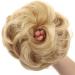 JJstar 2PCS Curly Fake Hair Buns - High Heat Resistant Synthetic Fiber Scrunchies for Women, Light Honey Blonde - Buy Online on GoSupps.com