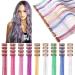 36 Pcs 19.7 Inch Clip in Hair Tinsel Fairy Hair Tinsel Kit Clips Clip on Glitter Hair Tinsel Extensions 9 Colors Heat Resistant Colorful Hair Accessories for Women Girls Kids Party Retro Colors