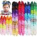80 pieces 3 inches hair clips girl baby hair clips with loop soft rip-tape hair loop clips toddlers hair loops loop hair jewelry for children girls gifts 40 colors in couples