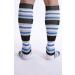 Doc Miller Compression Socks 15-20mmHg Knee High Support for Men & Women - Recovery from Shin Splints, Swelling, Varicose Veins - 1 Pair Medium - Grey Stripes - Buy Online on GoSupps.com