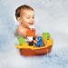 TOMY Toomies Pirate Bath Toy | Water Play Shower Baby Toy for Kids | Suitable for Toddlers & Children Boys & Girls from 18 Months - Buy Online on GoSupps.com