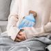Cracked Seawater Hot Water Bottle with Plush Cover | Hand Warmer for Adults & Children - 26.5x15.3cm | International Shipping - Buy Online on GoSupps.com