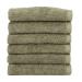 Linum Home Textiles Soft Twist Premium Authentic Soft 100% Turkish Cotton Luxury Hotel Collection Washcloth  Set of 6  Light Olive