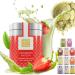Tea Uniqo - strawberry Matcha tea powder - ideal for drinking for ice cream latte shakes for baking or cooking - Japanese green tea powder with strawberry taste without artificial dyes in noble dose strawberry Matcha