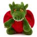 Zappi Co Ultra Soft Green Dragon Plush Toy (21cm Height) - 100% Recycled Eco-Friendly Newborn Gift Realistic Lifelike Dragon Green