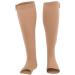 Zippered Compression Socks Elastic Open Toe Sports Shoes for Women (XXL)