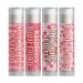 Delight Naturals Valentines Lip Balm Gift Set - Strawberries & Cream Raspberry Sugar Cookie Chocolate Cherry Candy Hearts