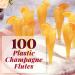 100 Pack Gold Glitter Plastic Champagne Flutes - Disposable Glasses for Parties, Events, Weddings - Mimosa Bar Supplies - Buy Online on GoSupps.com