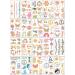 Groovy 70s Temporary Tattoos - 125 Flower Glitter Fake Tattoo Stickers | Waterproof Body Stickers for Retro Sparkle Hippie Theme Party (20 Sheets) - Buy Online on GoSupps.com