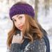 Winter Wool Cable Knit Headband for Women | Stylish Purple Ear Warmer & Hair Wrap - International Shipping Available - Buy Online on GoSupps.com