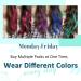 Runature Colorful Clip-In Hair Extensions - 40cm Real Hair - Blue Pink Teal - 5PCS 25g Party Hair - Buy Online on GoSupps.com