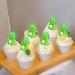 4 Pack Green Cartoon Dinosaur Cupcake Toppers - 3D Torte Decoration Picks for Baby & Birthday Parties - Buy Online on GoSupps.com
