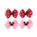 4 Inch Mouse Ears Hair Bow Clips Toddler Girls Polka Dot Hair Accessories Dress Up Birthday Gift Decorations
