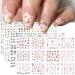 YOSOMK 48 Sheets Flower Nail Art Stickers Spring Peach Blossom Nail Decals Water Transfer Nail Art Supplies Summer Butterfly Design Nail Accessories for Women DIY Nail Decorations. Nail Art Stickers-1